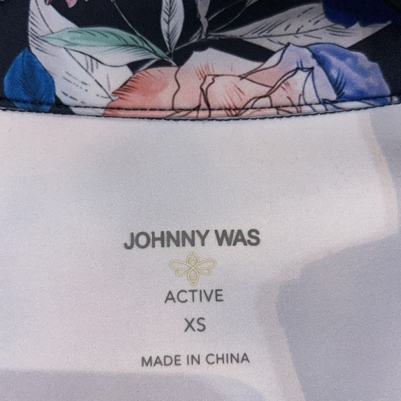 JOHNNY WAS ACTIVE Floral Zip Athletic Jacket XS NWT Fall Dance Fitted Sport Luxe - Picture 7 of 9